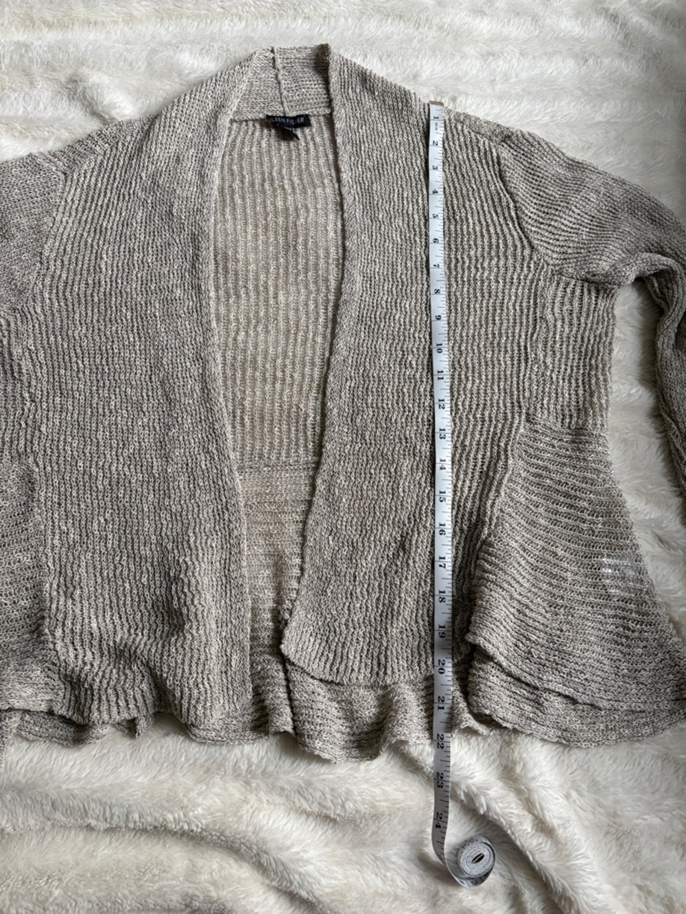 Eileen Fisher Women's Open-Front Spring Cardigan Size Large Linen Blend - Picture 6 of 9
